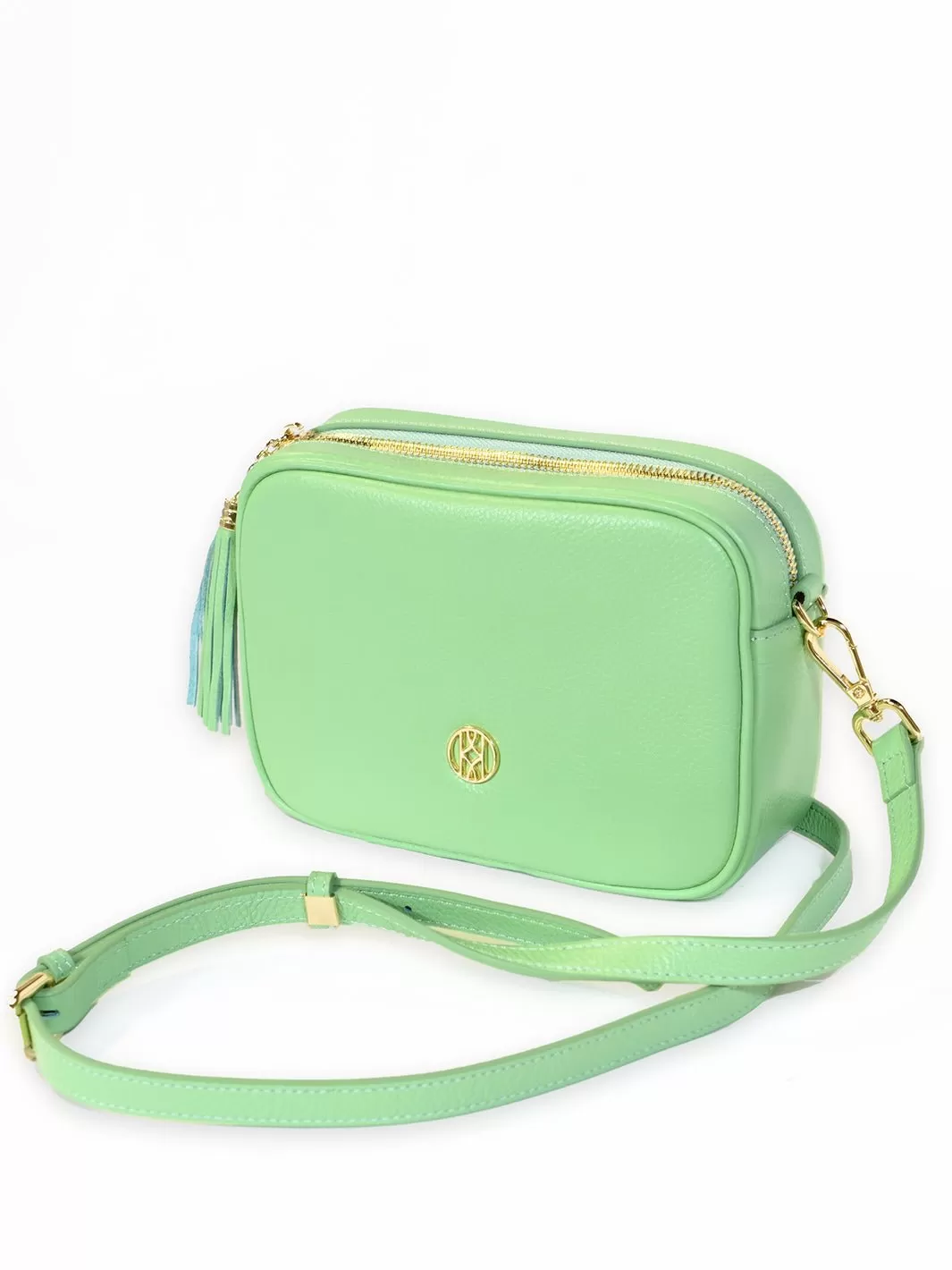 Leather Side Bag Mint