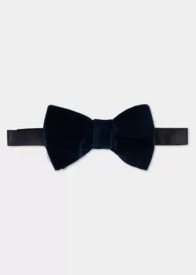 Light Blue Velvet Bow Tie