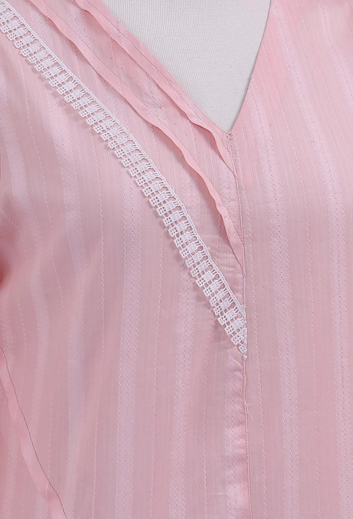 Light Pink Textured Kurta