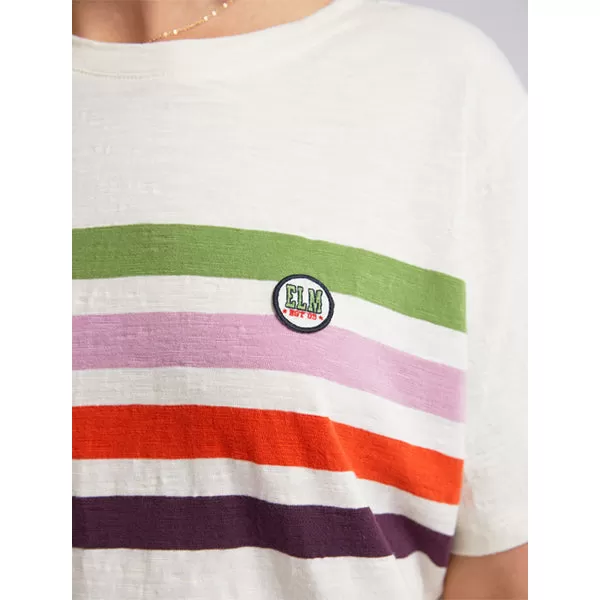 Lined Up Tee - Pearl Stripe