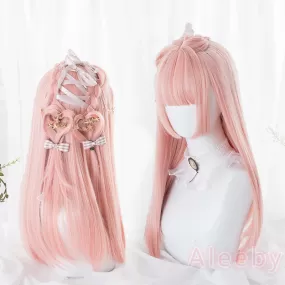 LOLITA ''PEACH PINK'' LONG STRAIGHT WIG BY02233