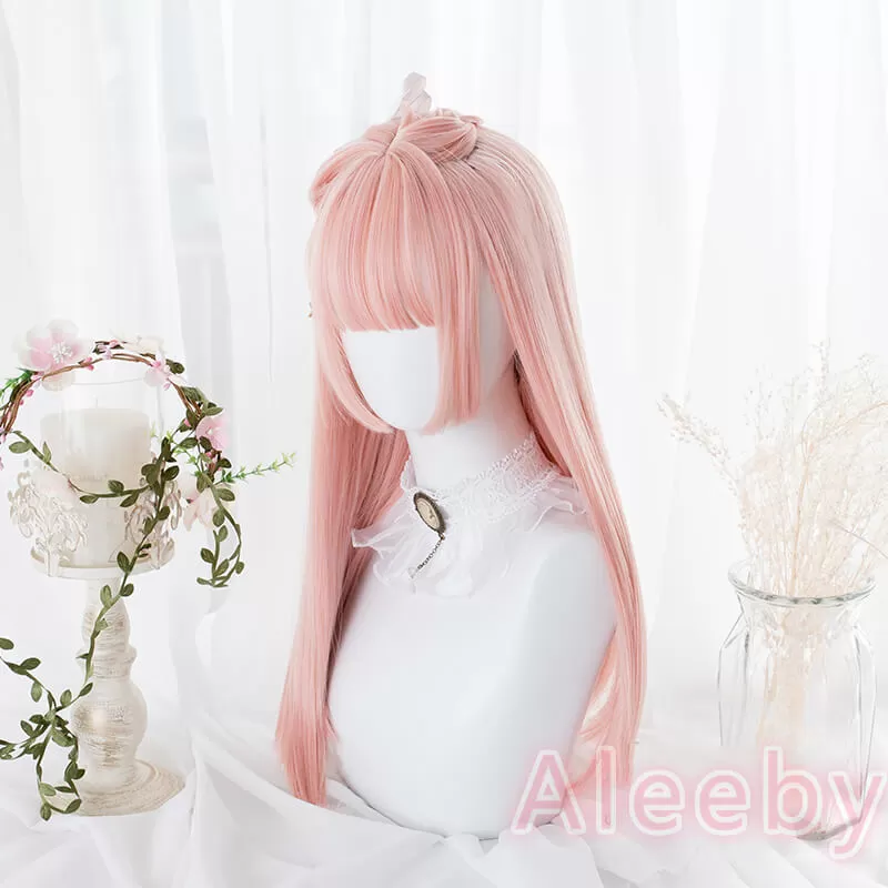 LOLITA ''PEACH PINK'' LONG STRAIGHT WIG BY02233