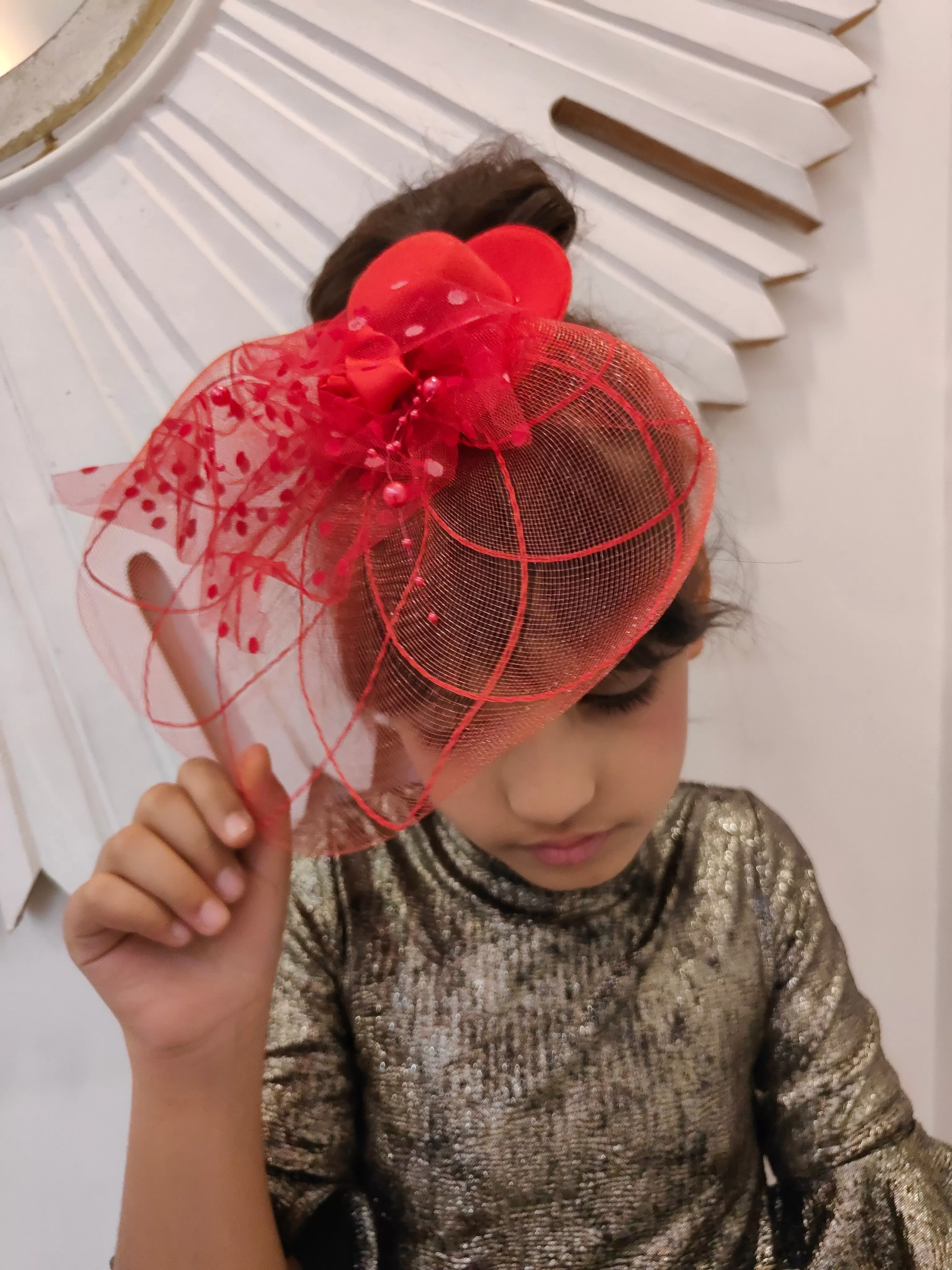 Luxe Red Fascinator