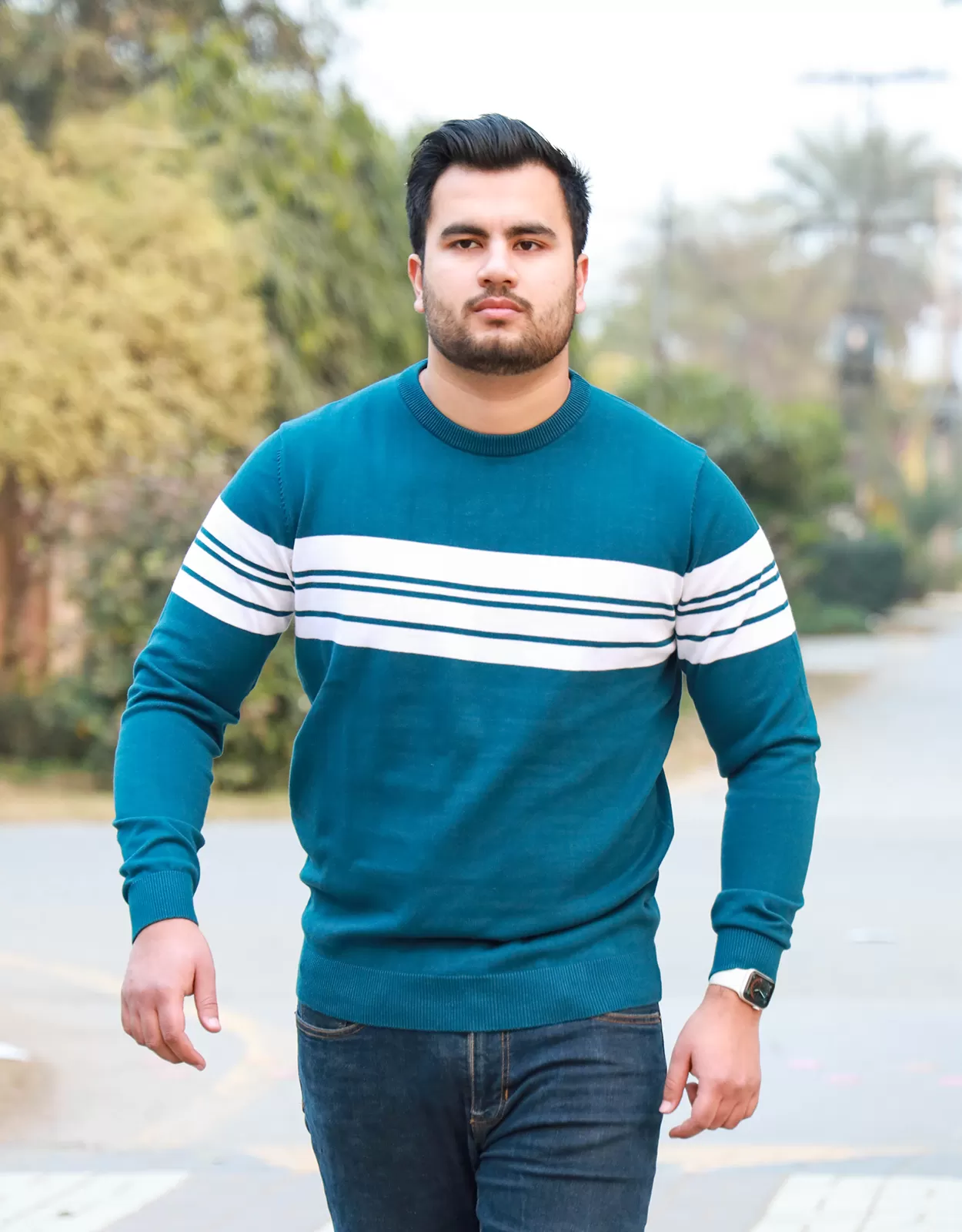 Men's Comfy Blue Sweater