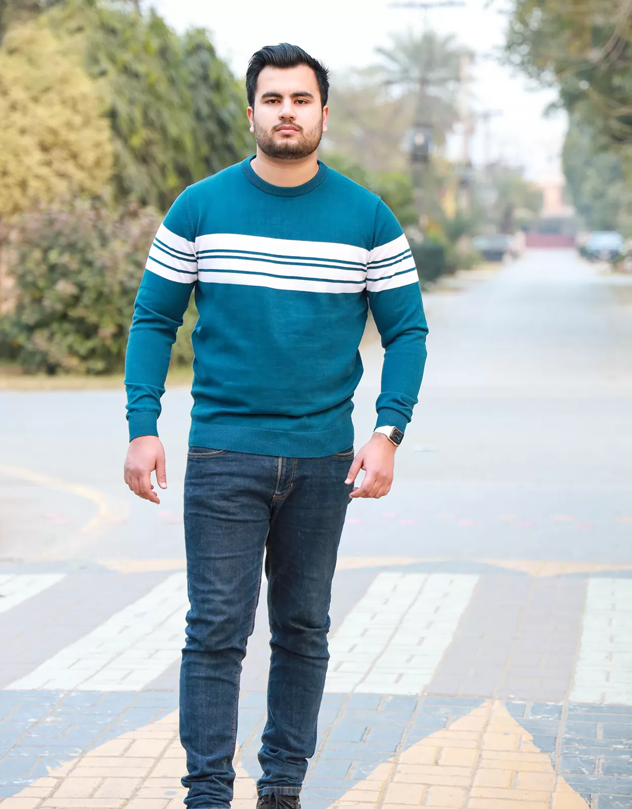 Men's Comfy Blue Sweater