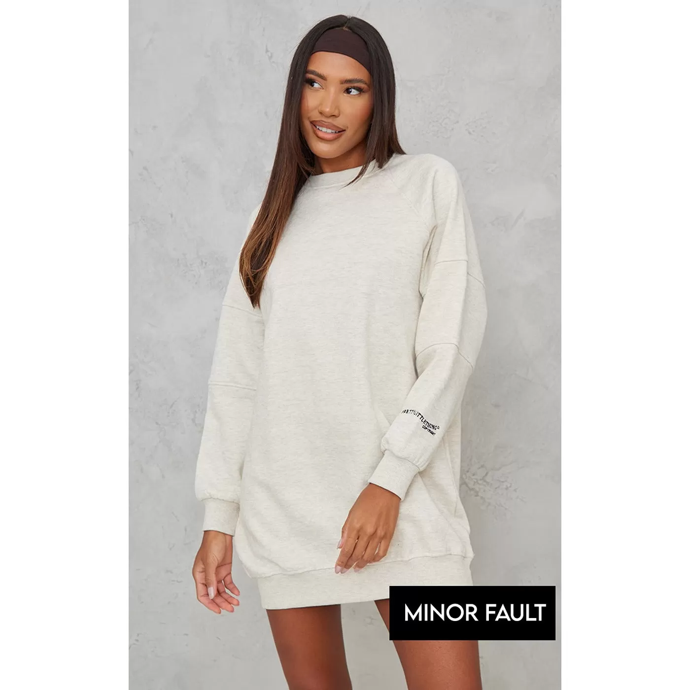 (Minor Fault) Long Oversized Grey Sweatshirt