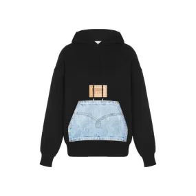 MO5CH1NO JEANS Womens Fleece Hoodie