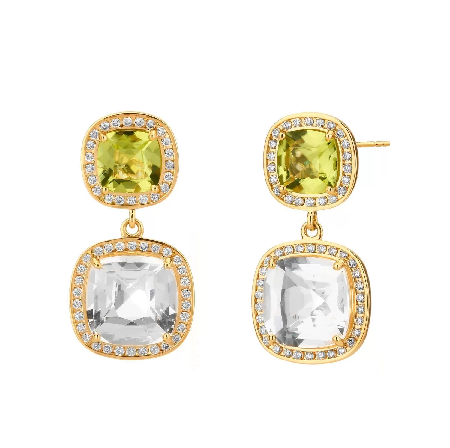 Mogul Cushion Diamond Earrings