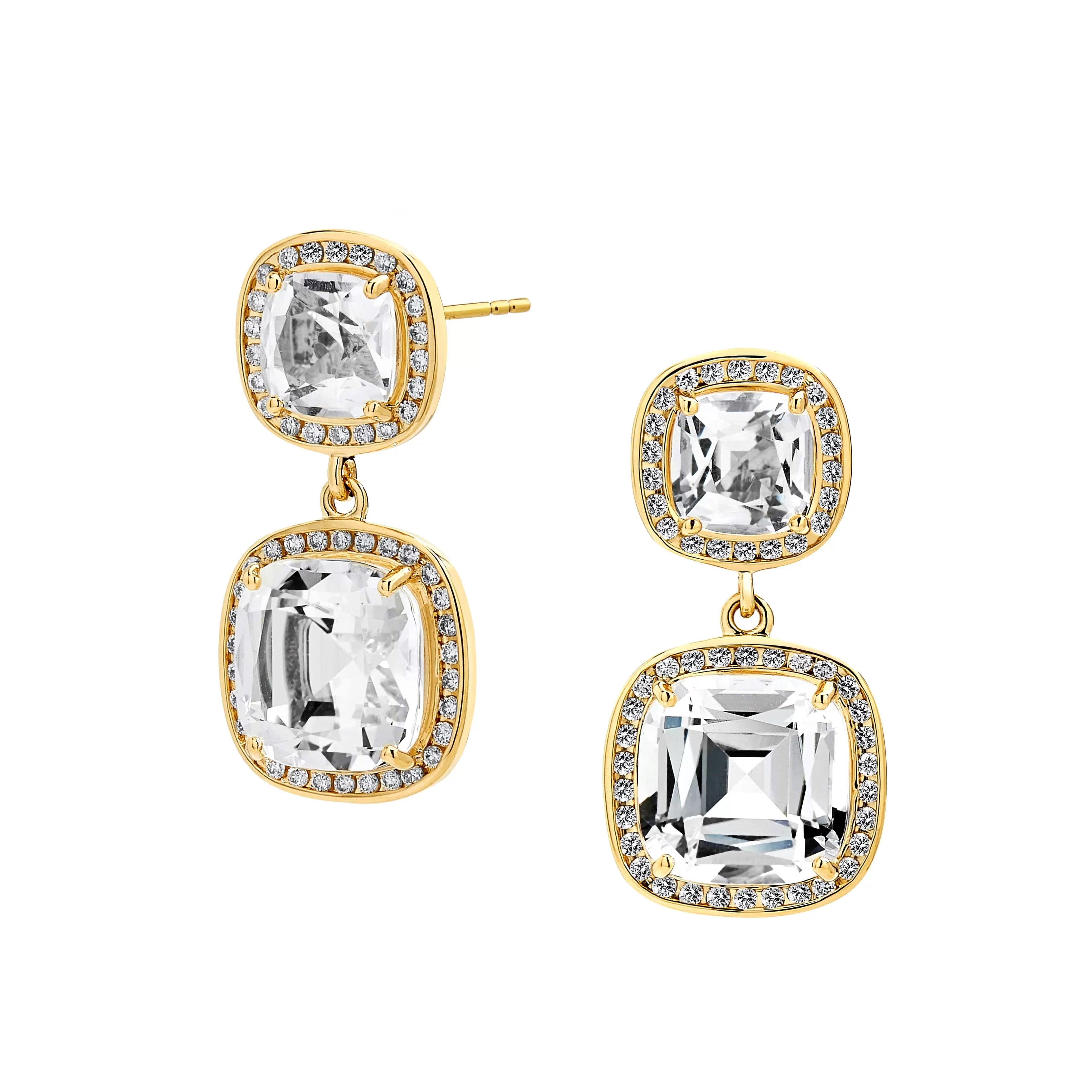 Mogul Cushion Diamond Earrings