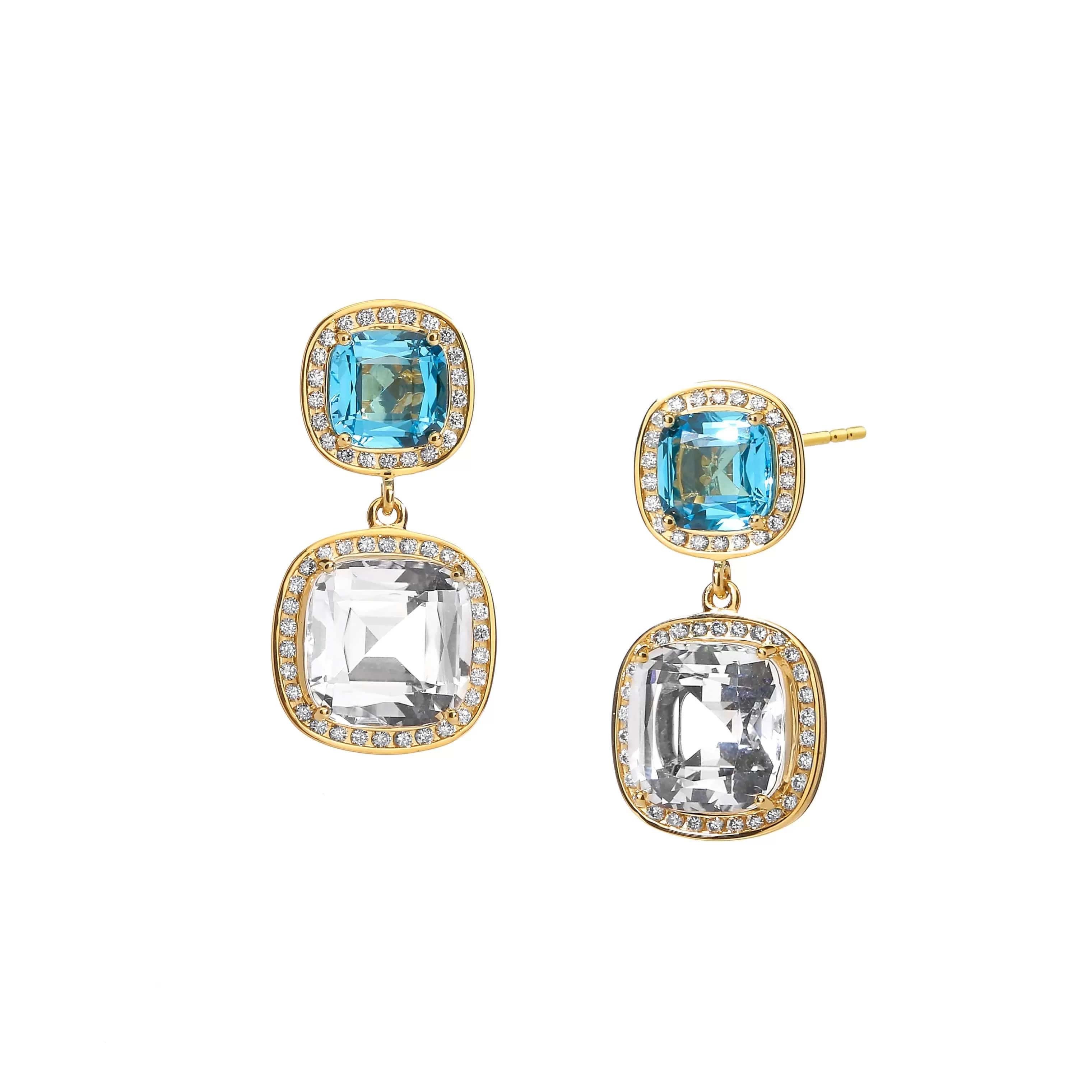 Mogul Cushion Diamond Earrings