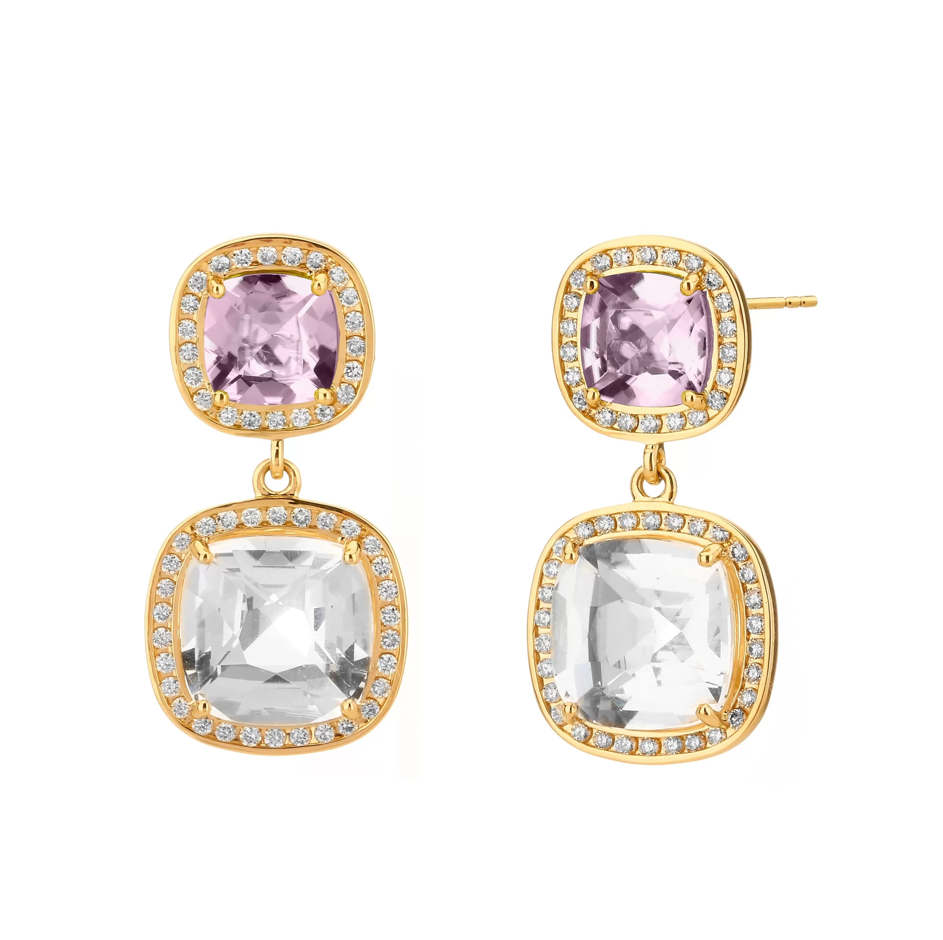 Mogul Cushion Diamond Earrings