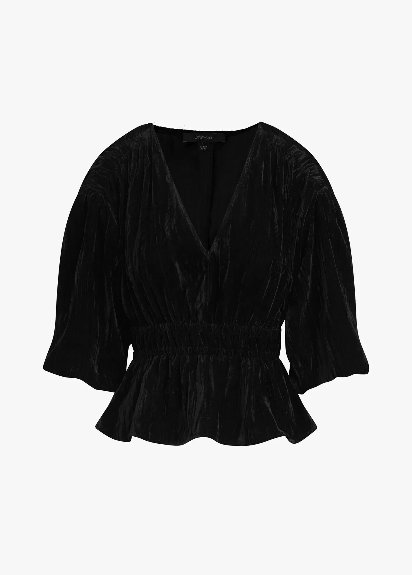 MONA VELVET WRAP SS TOP