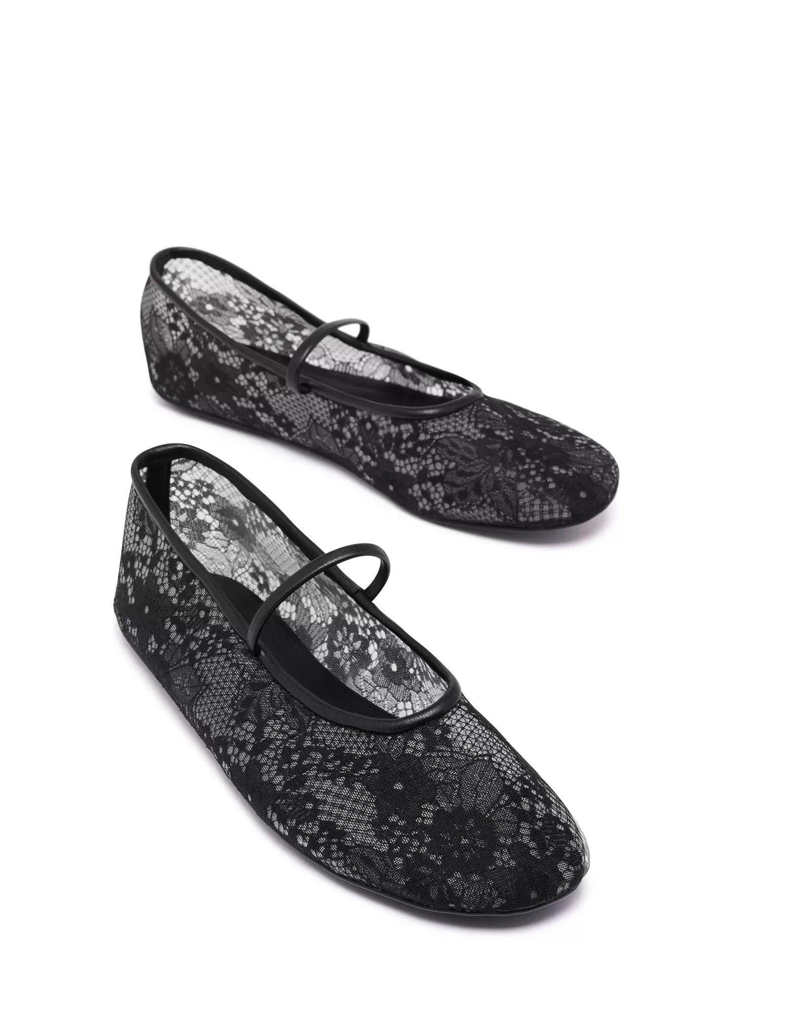 Monamour Ballet Flat Black Lace