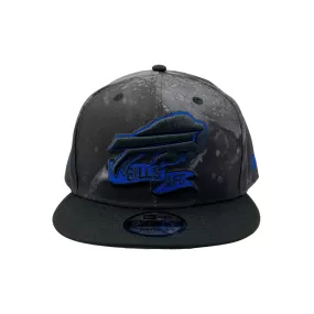 New Era Bills 2022 Sideline AFC Black & Blue Outline Snapback Hat