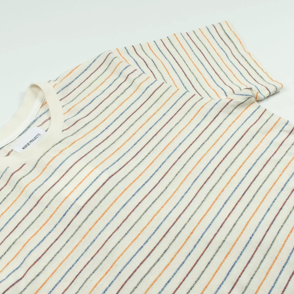 Norse Projects - Niels Mouliné Striped T-shirt - Ecru