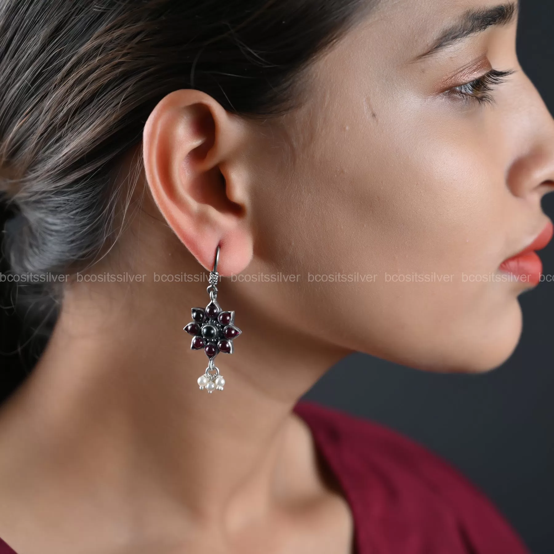 Oxidized Earring - 1109