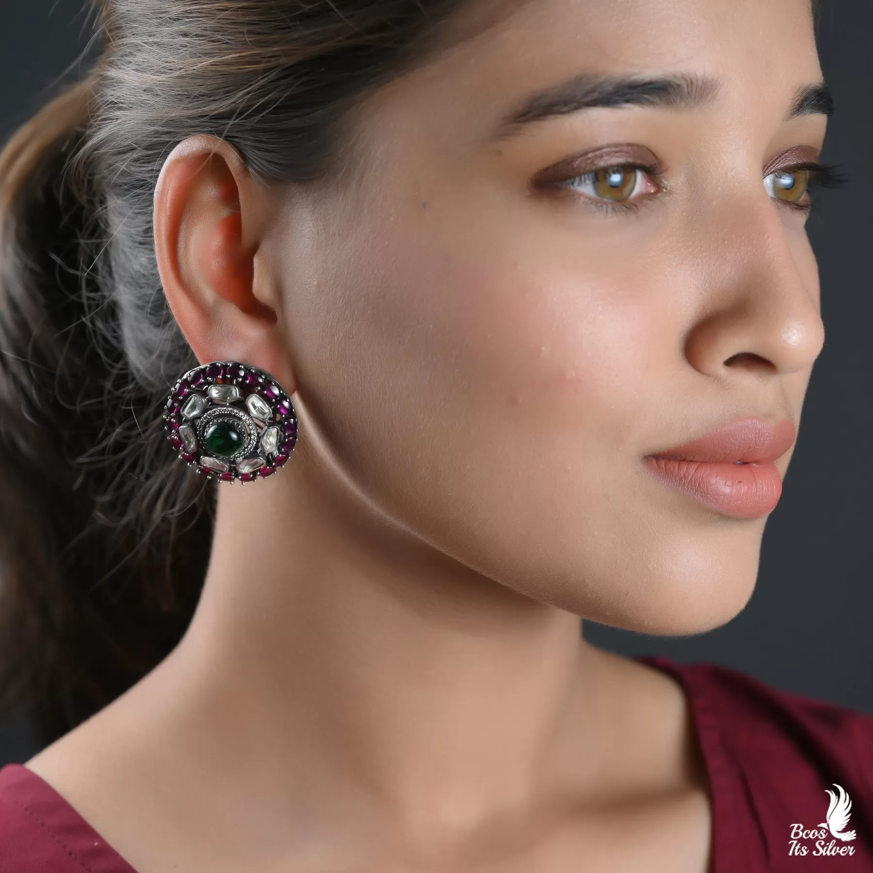 Oxidized Earring - 2723