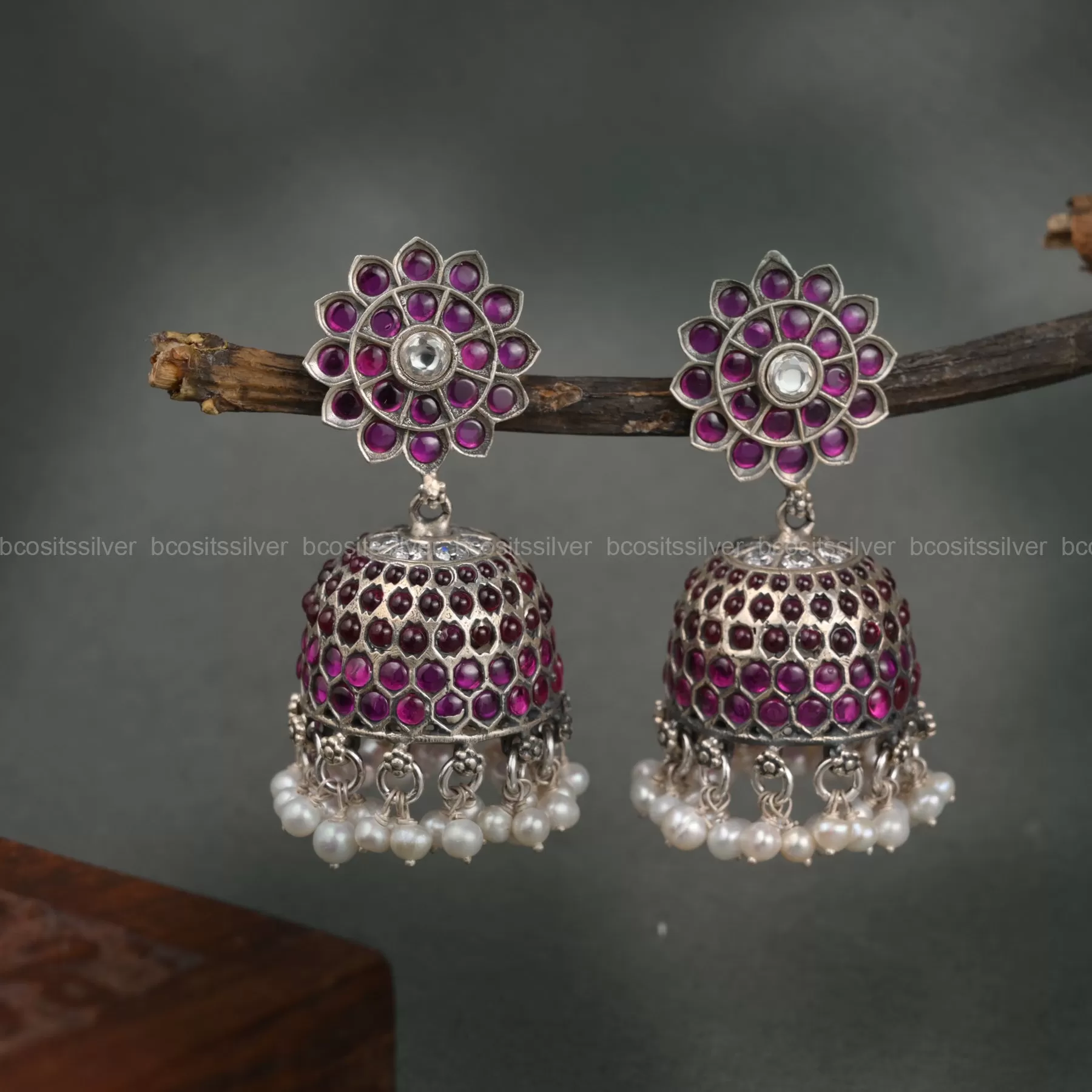 Oxidized Jhumka - 1086