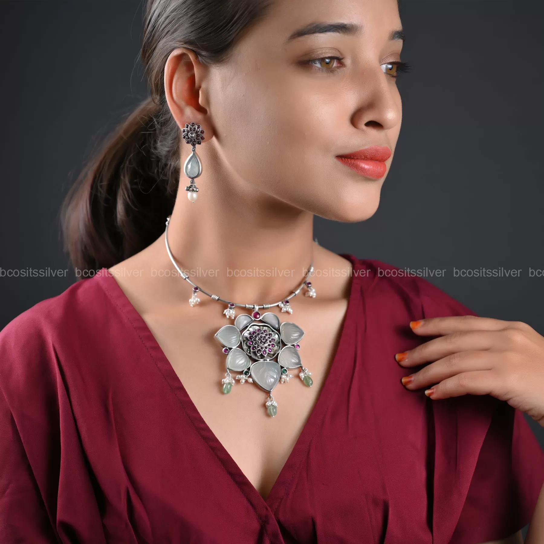 Oxidized Neckpiece - 1218