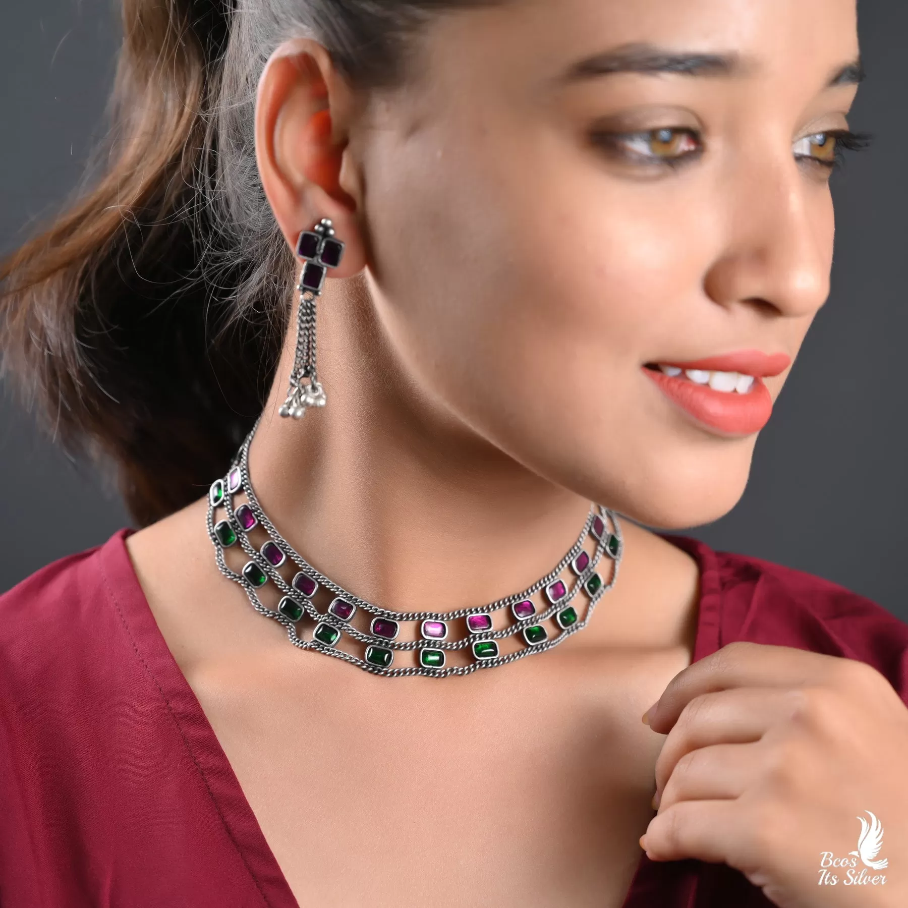 Oxidized Neckpiece - 2366