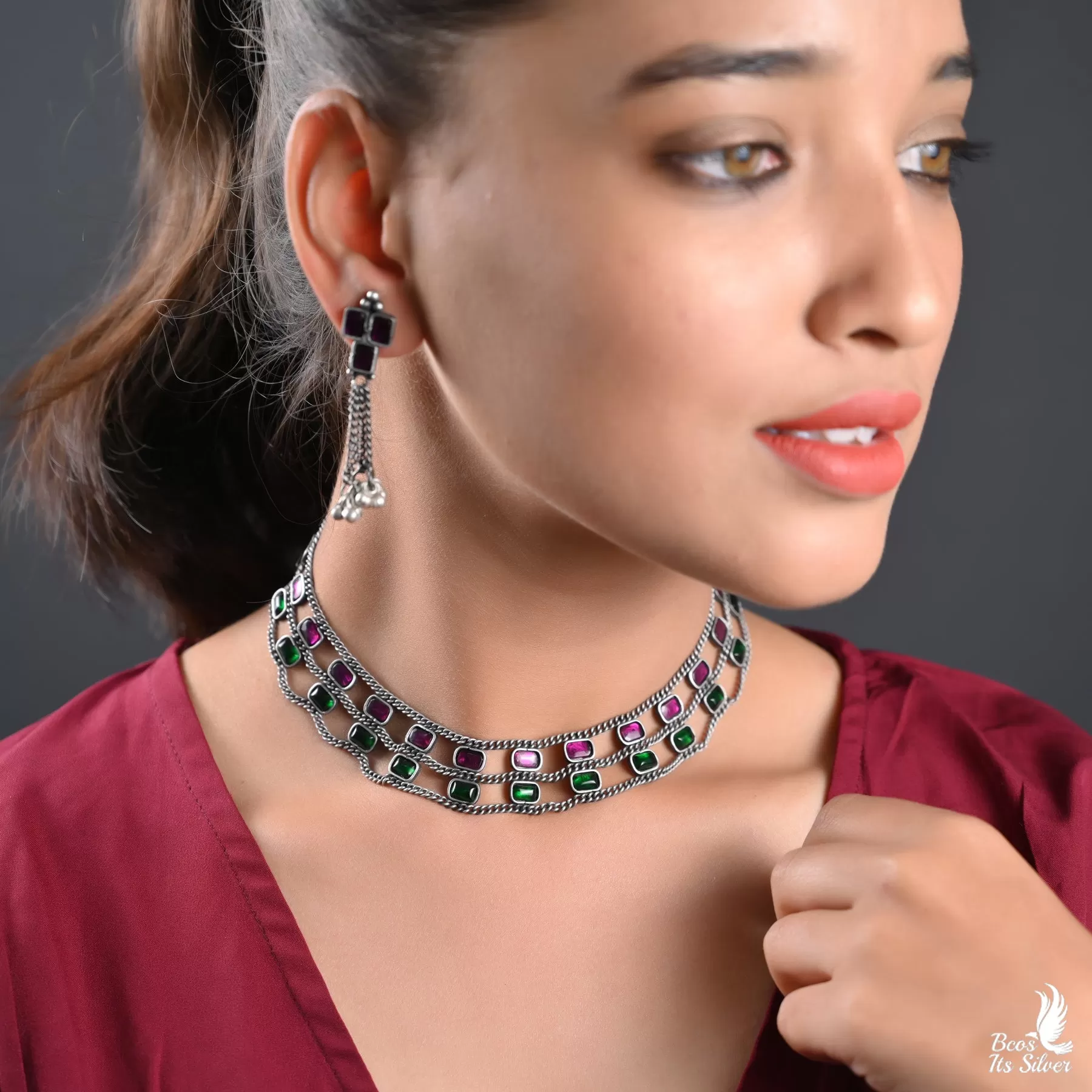 Oxidized Neckpiece - 2366