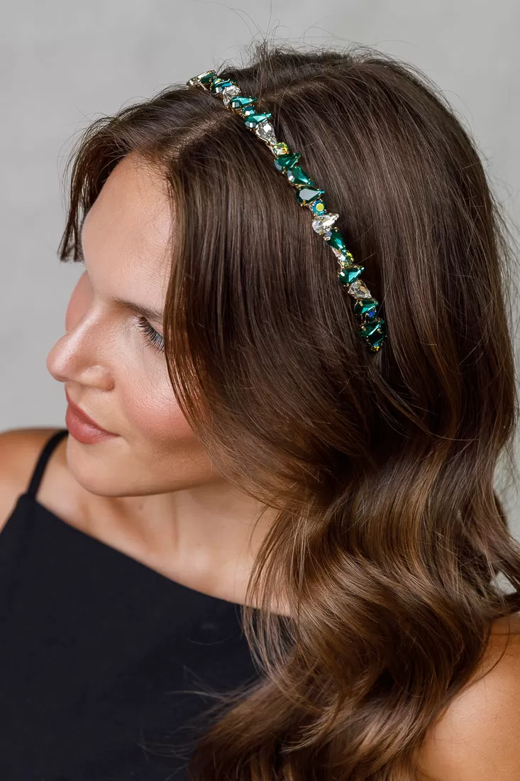 PEAR SHAPED CRYSTAL LUXE HAIRBAND