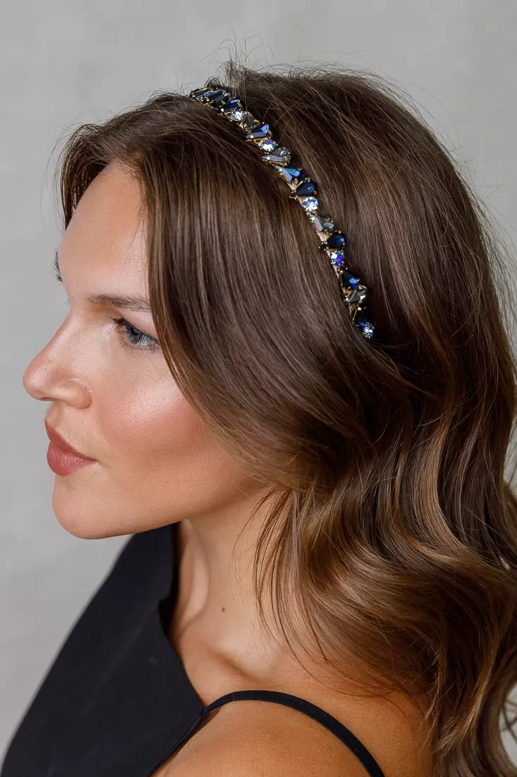 PEAR SHAPED CRYSTAL LUXE HAIRBAND