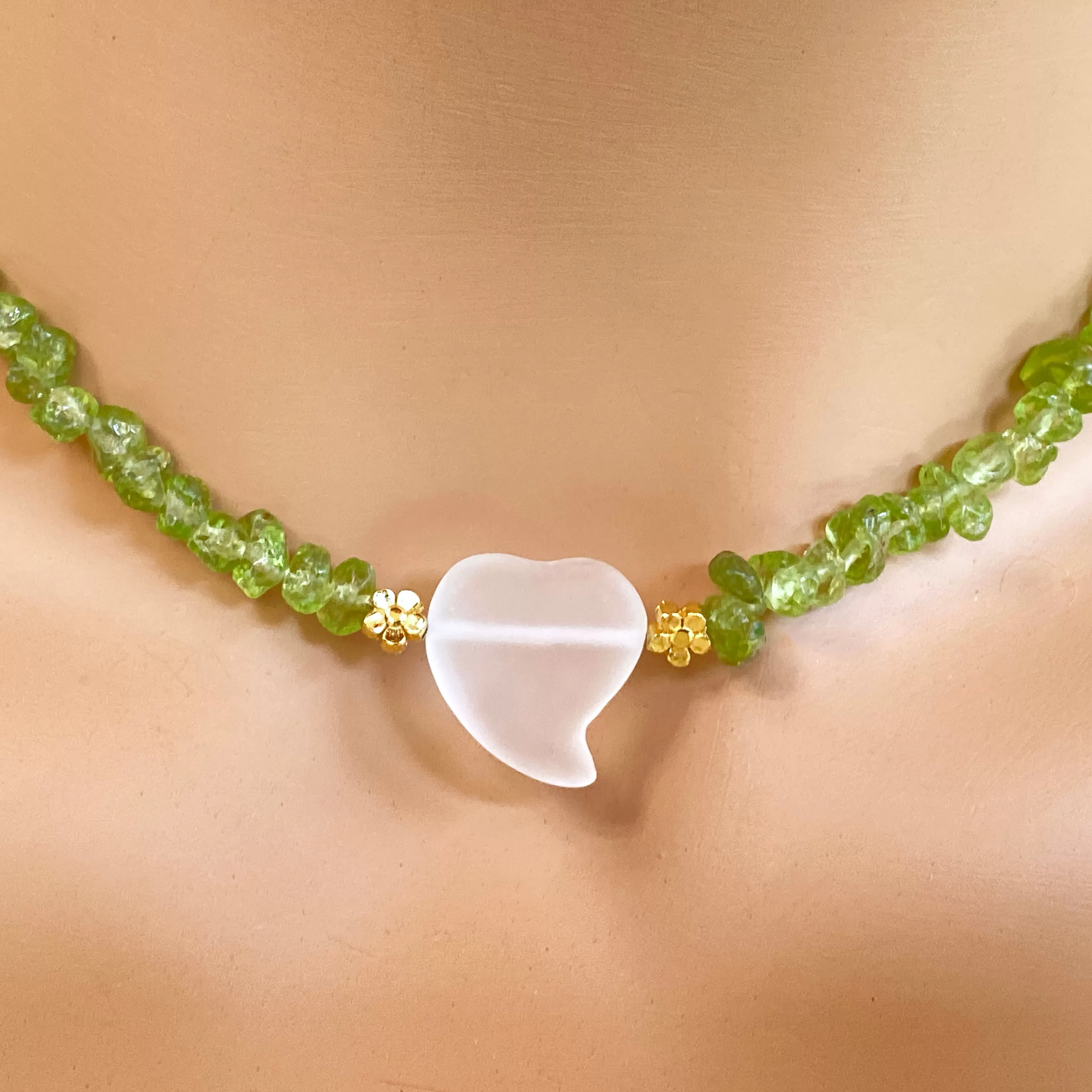 Peridot Heart Necklace