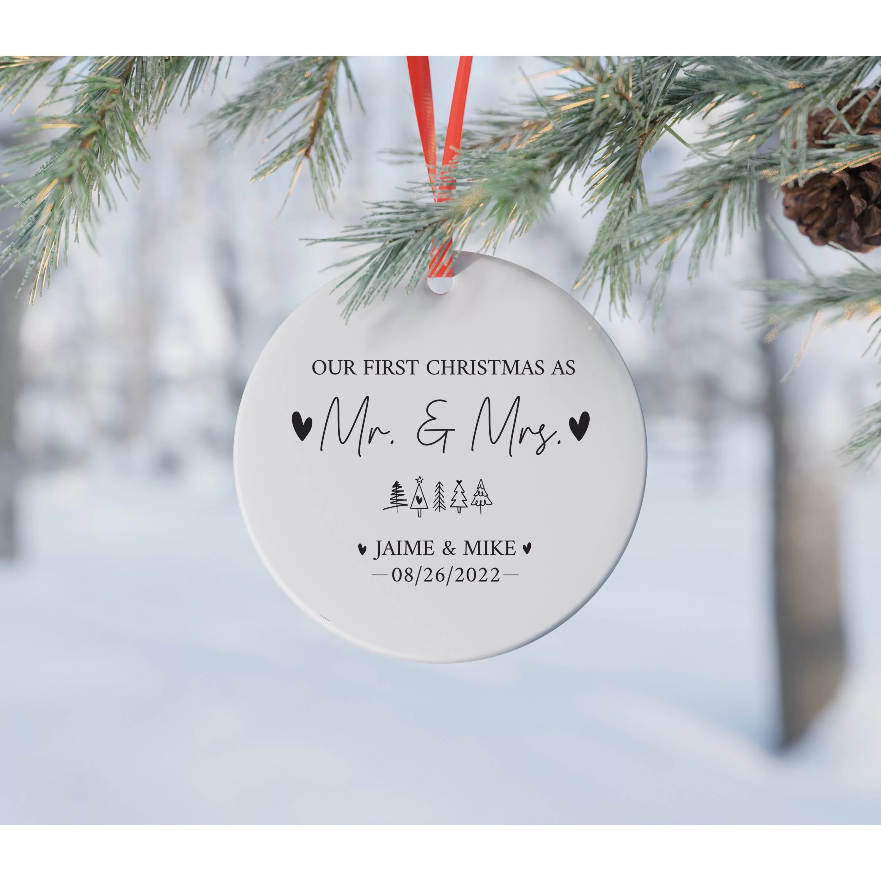 Personalized Mr. & Mrs. Ornament