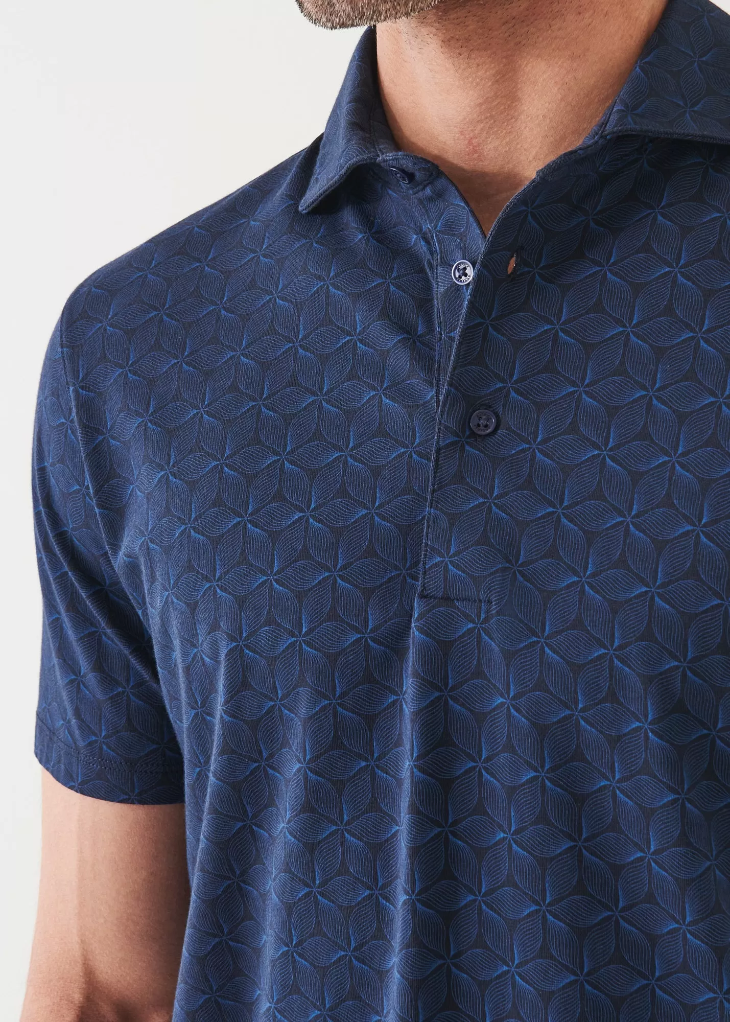 PIMA COTTON STRETCH PRINTED POLO