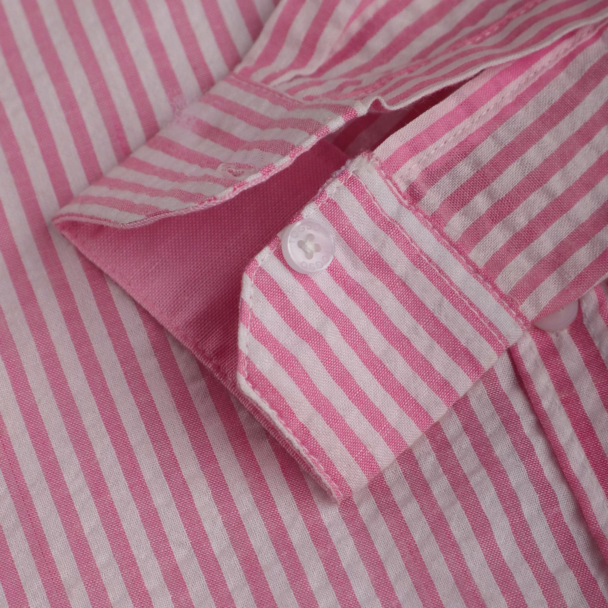 Pink Cotton white Lined Shirt