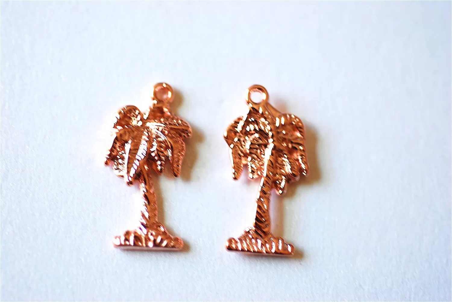 Pink Rose Wholesale Gold Vermeil Tropical Palm Tree Charm Pendant- 18k gold plated over Sterling Silver, Gold Coconut Tree, Gold Pine Tree Charm, 237