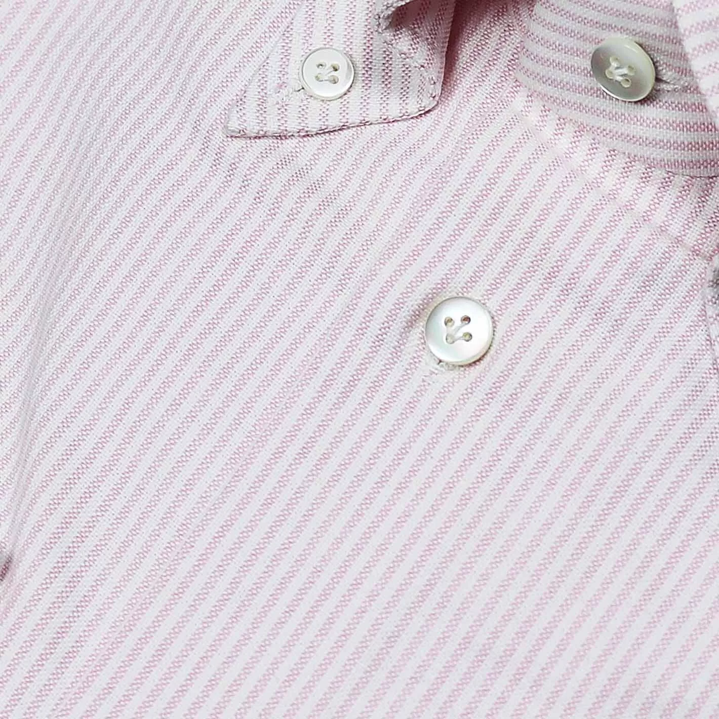 Pink White Striped Oxford Button Down Shirt