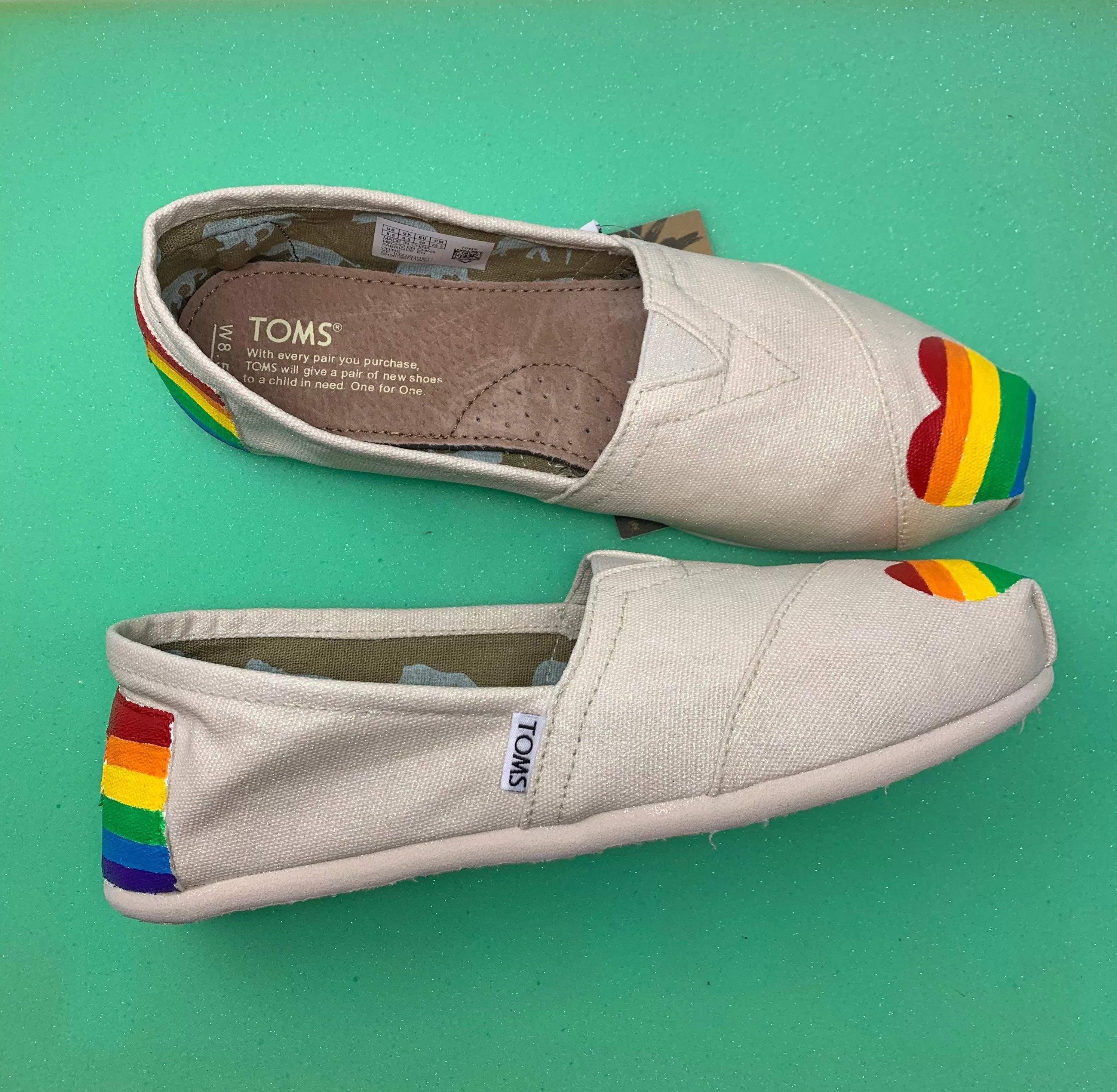 Pride Heart Rainbow Toms