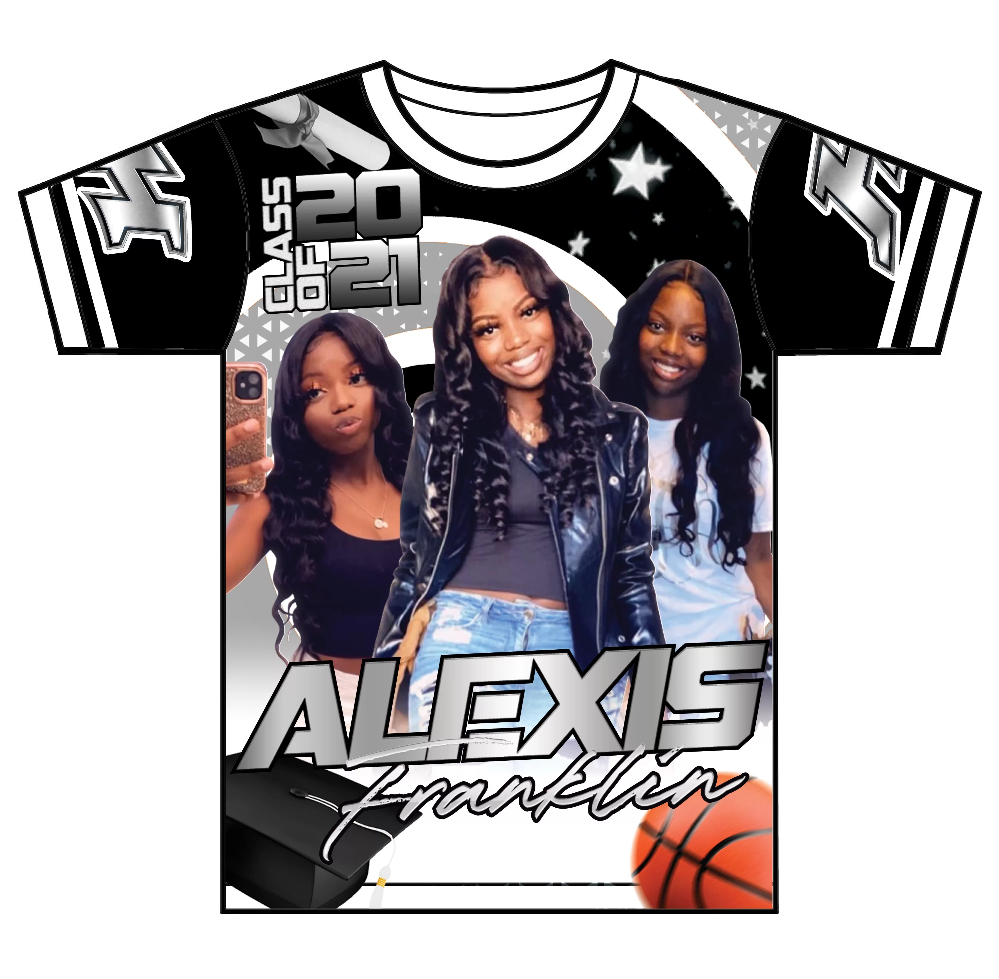 "Alexis Franklin" Custom Designed Graduation 3D shirt