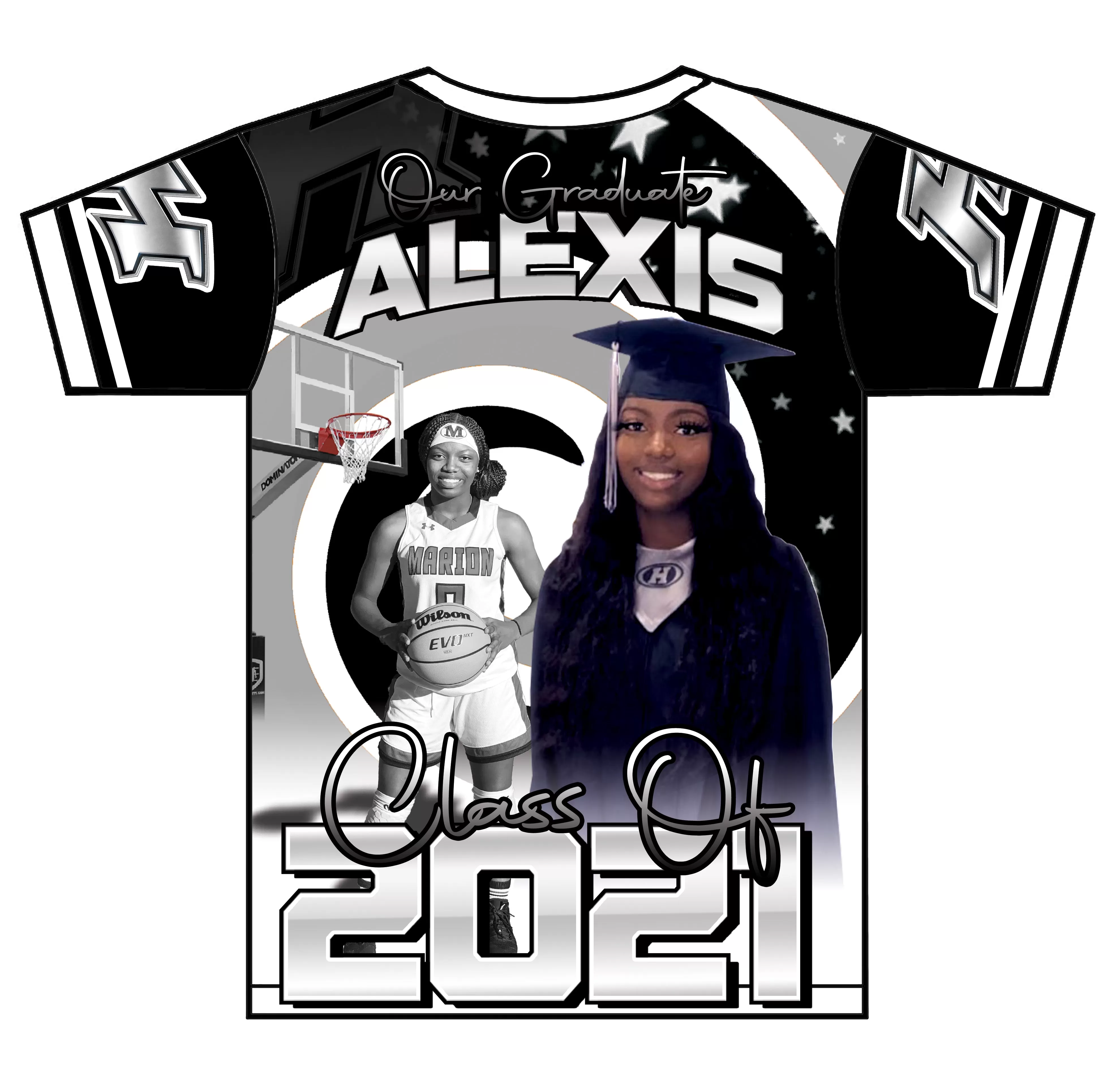 "Alexis Franklin" Custom Designed Graduation 3D shirt