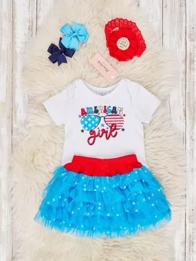 "American Girl" Onesie Tulle Outfit