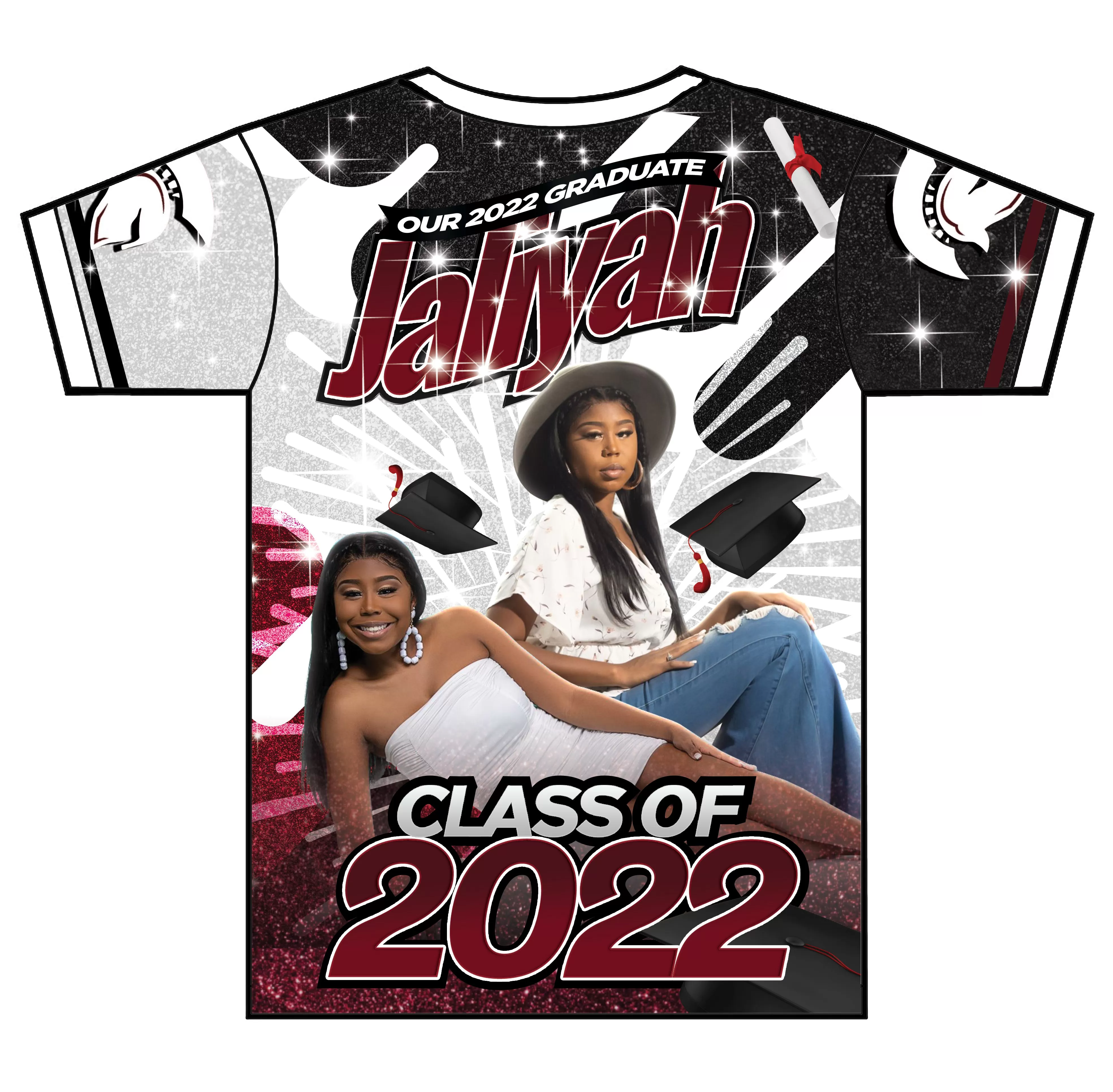 "Jaliyah Johnson" Custom Designed Graduation 3D shirt