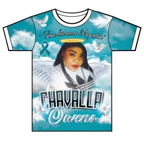 "Ribbon in the Skies" Custom Designed Memorial 3D shirt