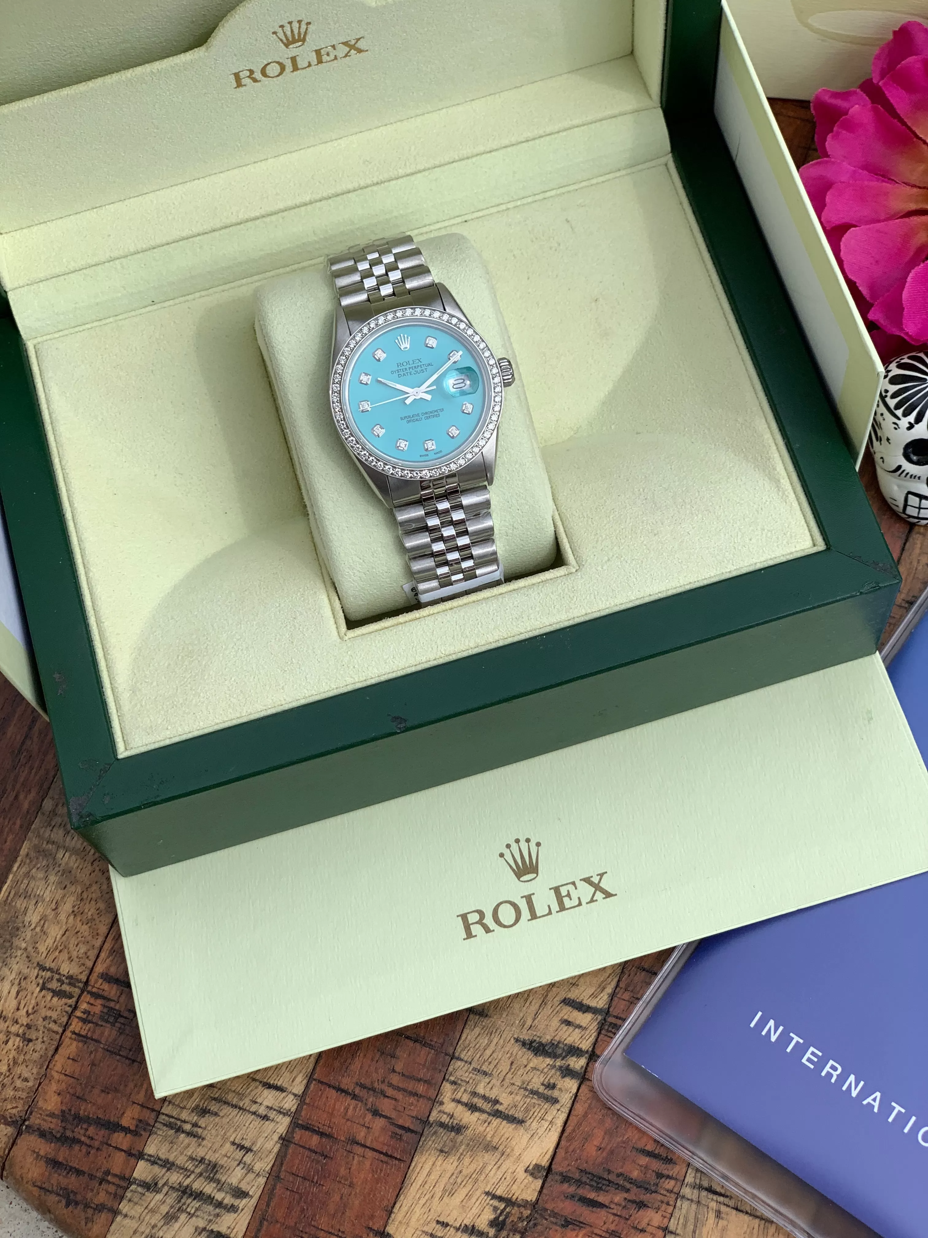 Refurbished/Pre-Owned Custom "Turquoise" Rolex Watch