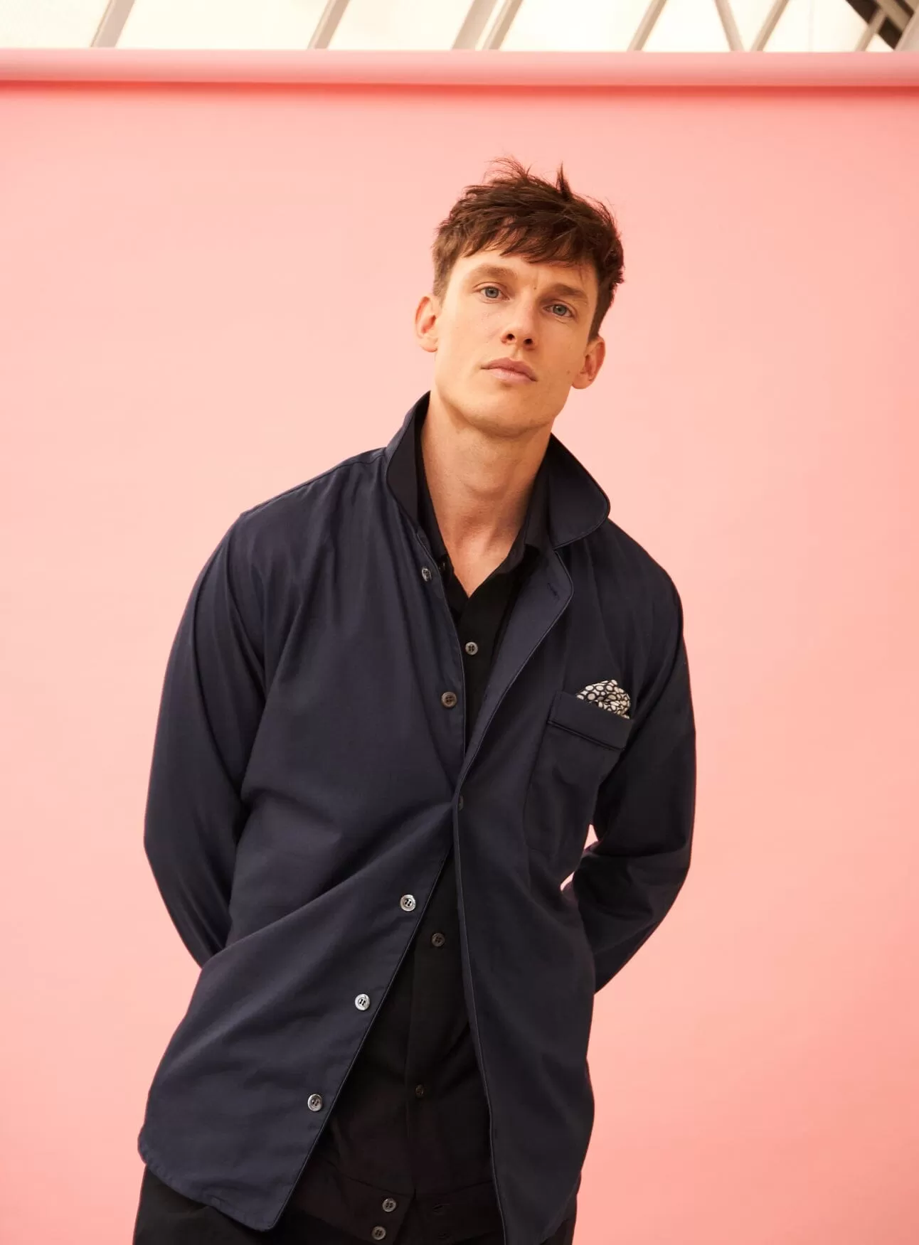 Regenerative Cotton Twill Navy PJ Shirt