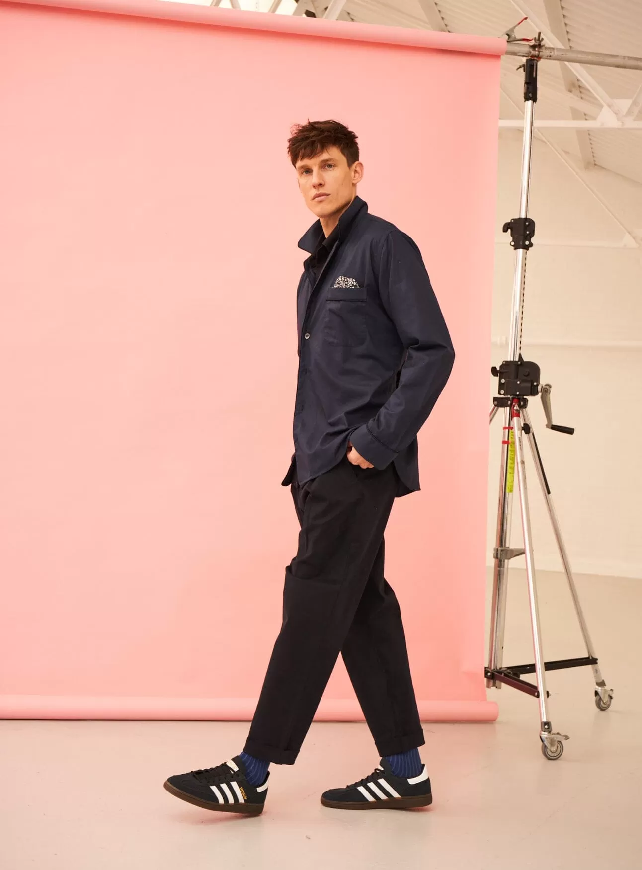 Regenerative Cotton Twill Navy PJ Shirt