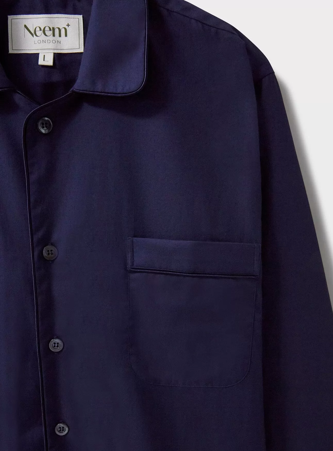 Regenerative Cotton Twill Navy PJ Shirt