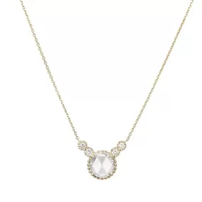 Rose Cut Diamond Dew Necklace