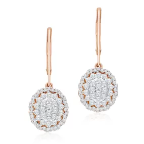 Rose Gold White Diamond Eternal Earrings