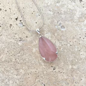 Rose Quartz Teardrop Pendant - Ayre