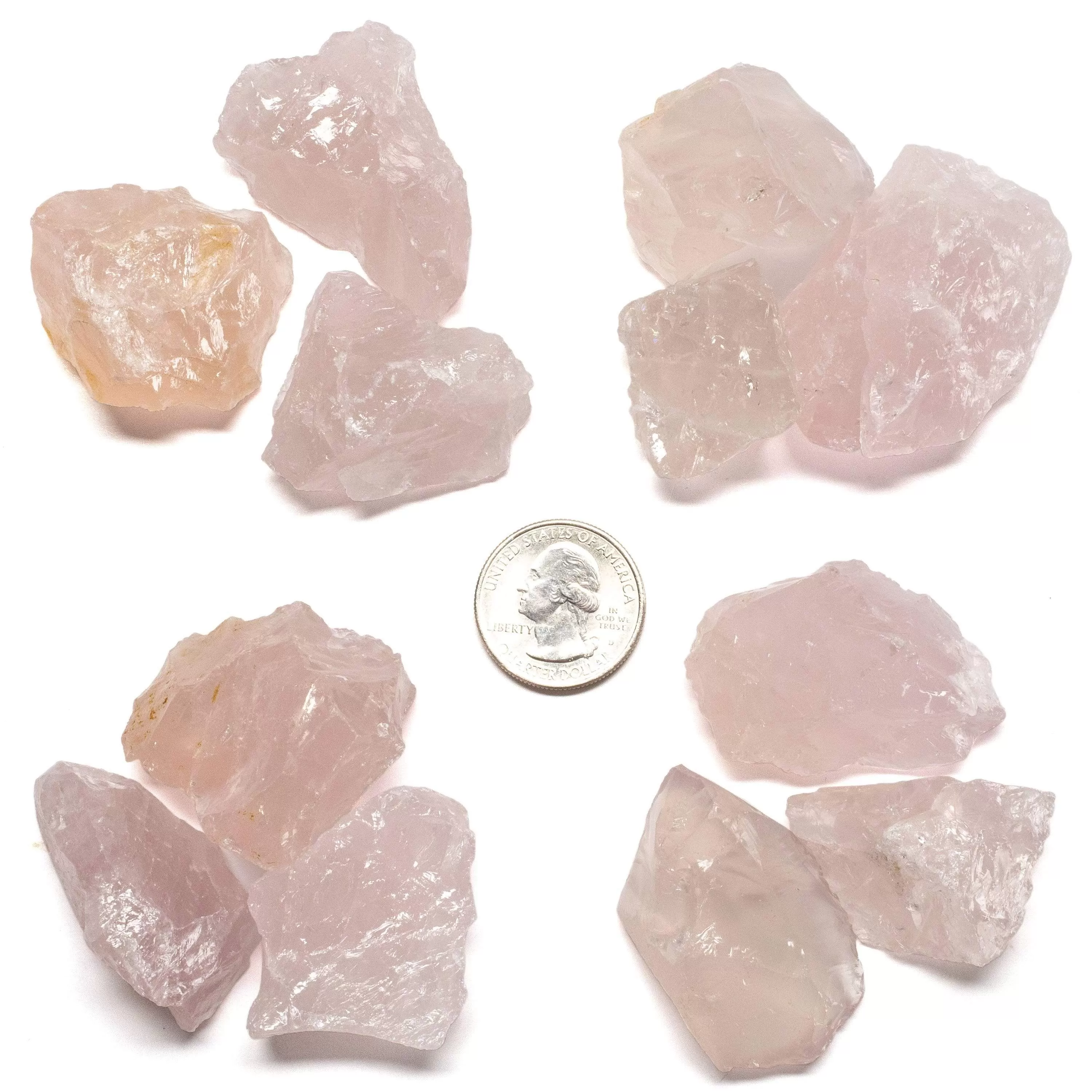 Rough Rose Quartz Bundle A  Grade