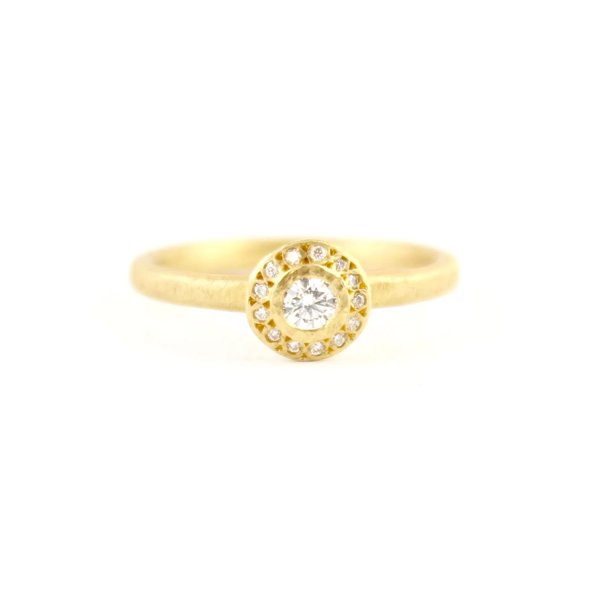 Round White Diamond Ring by Yasuko Azuma