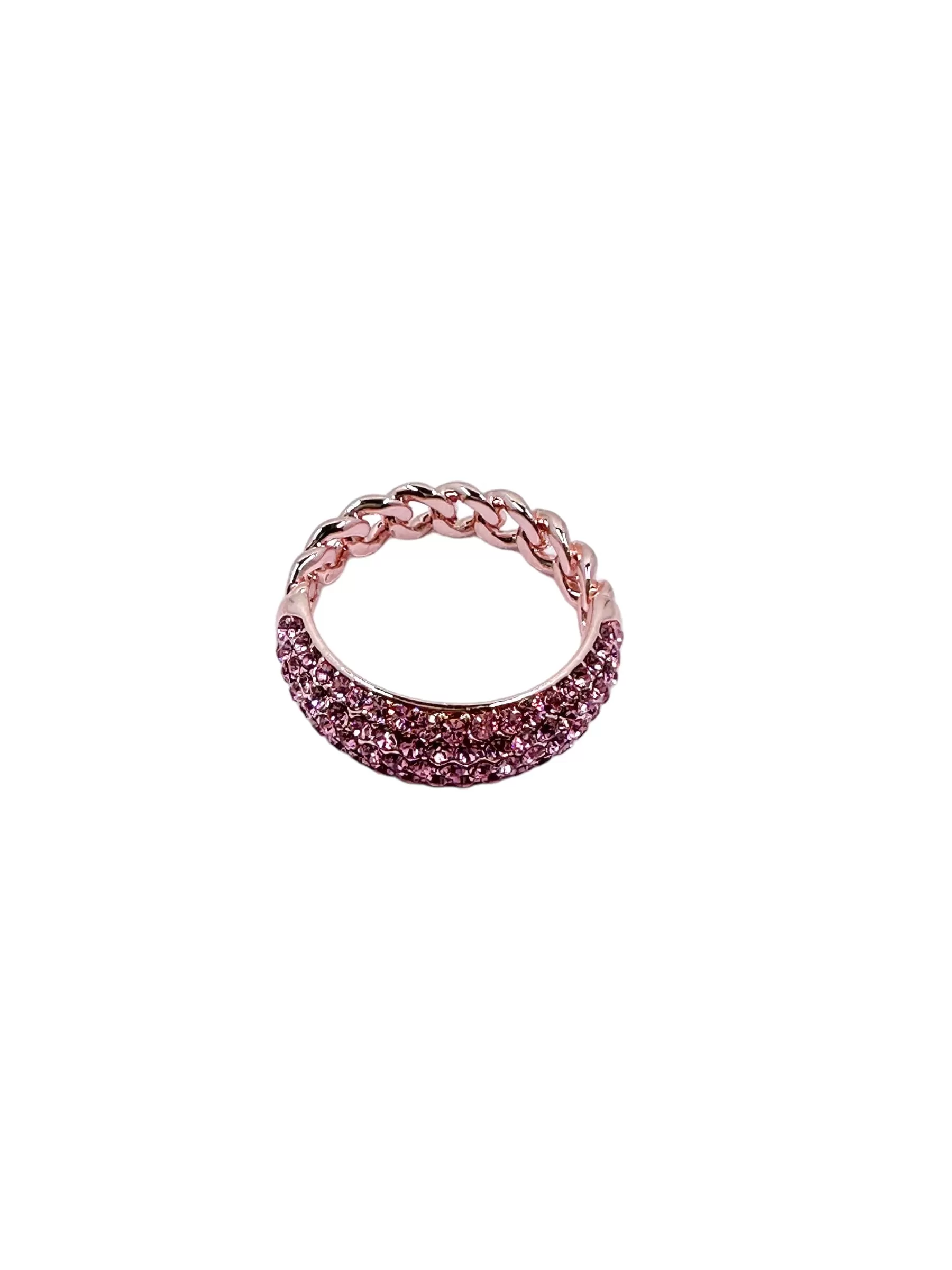 Sarah Pink Pave Chain Ring