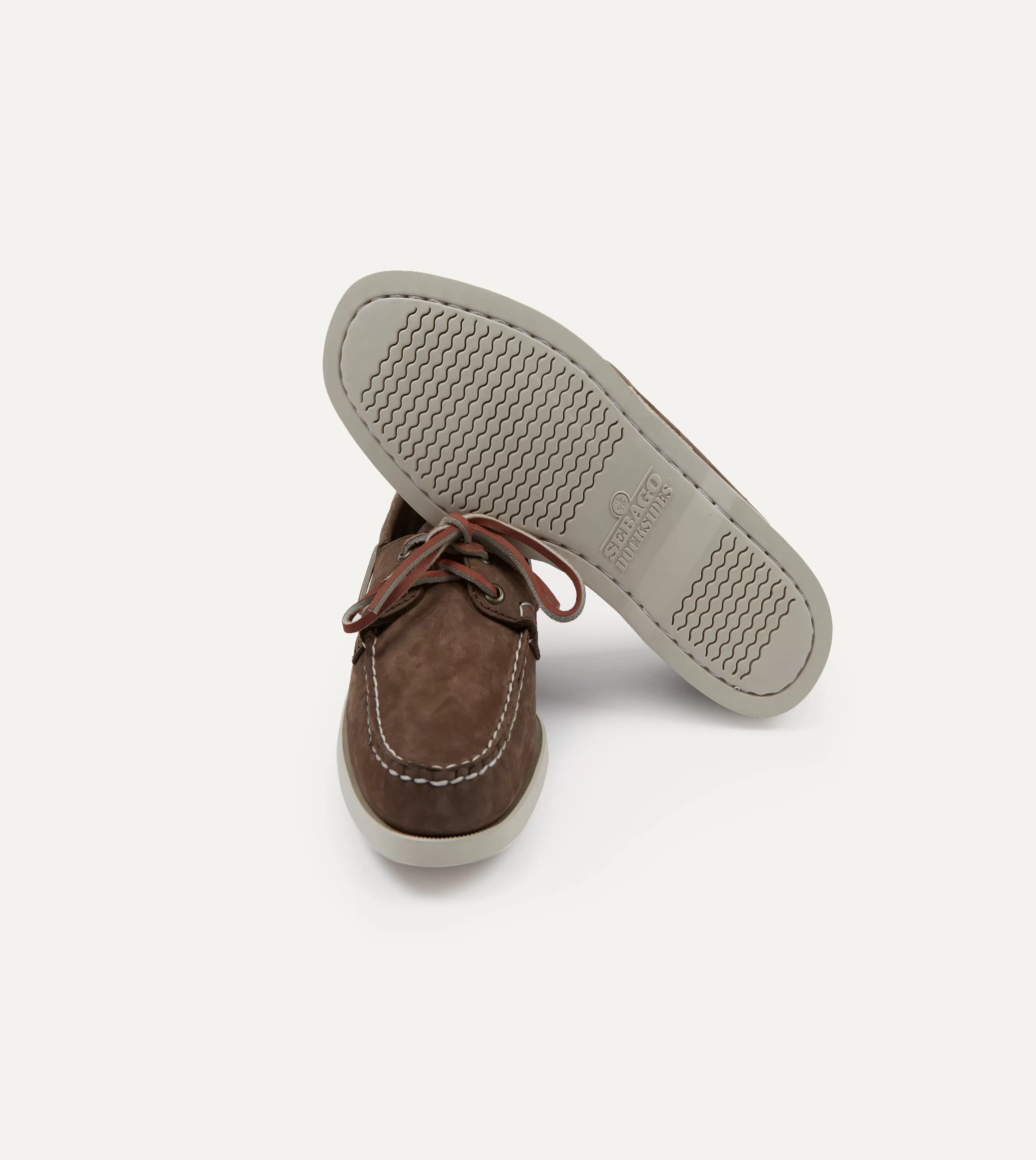 Sebago Brown Nubuck Docksides Portland Boat Shoe